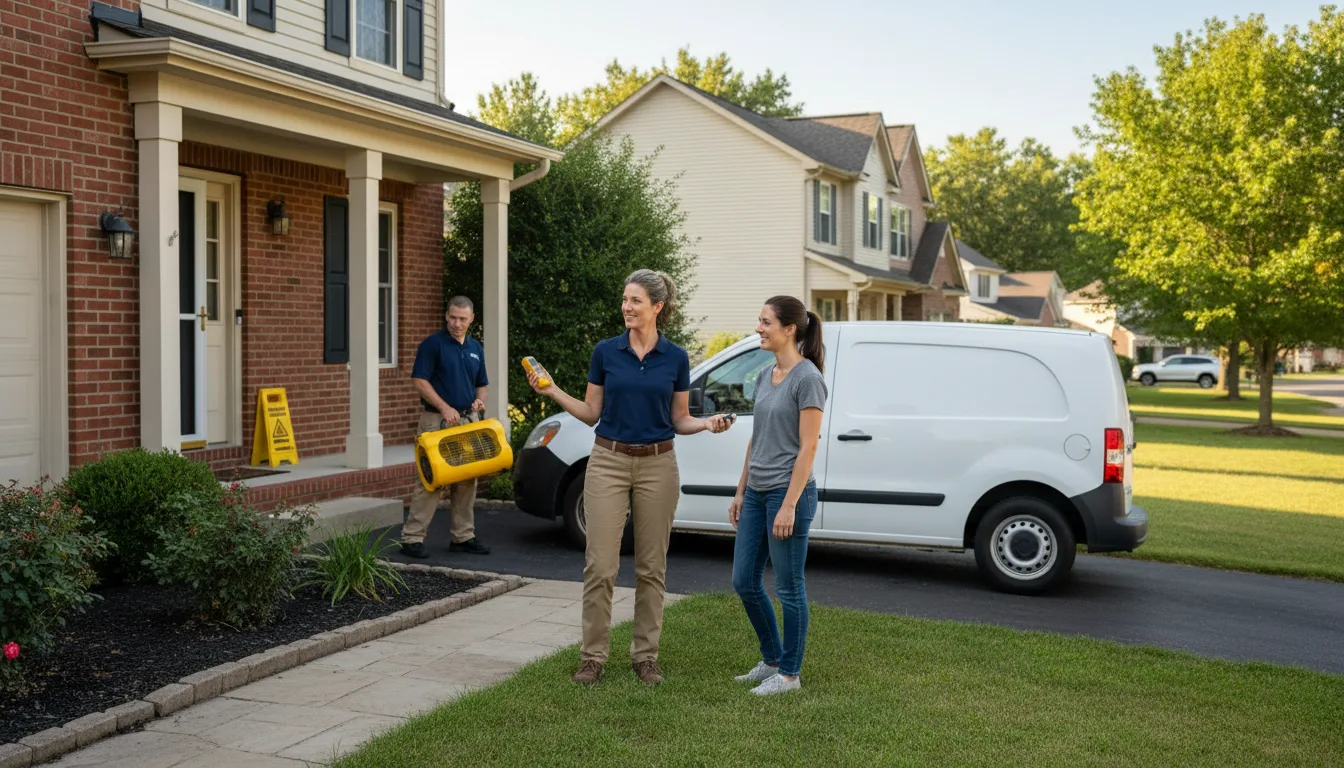 Residential water damage restoration in Hurst, IL
